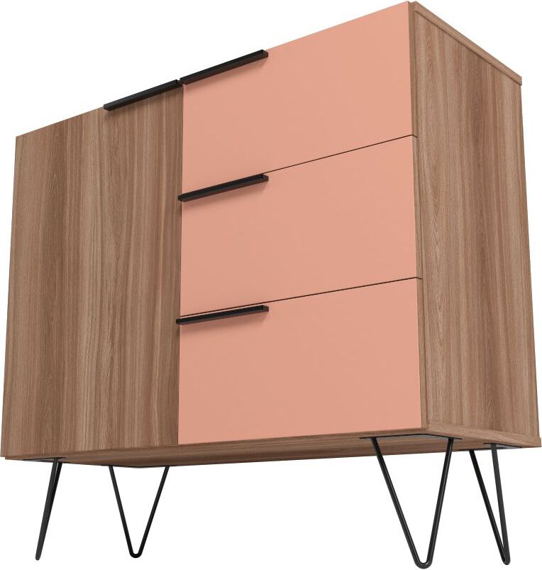 Manhattan Comfort Dressers - Beekman 35.43 Dresser in Brown and Pink