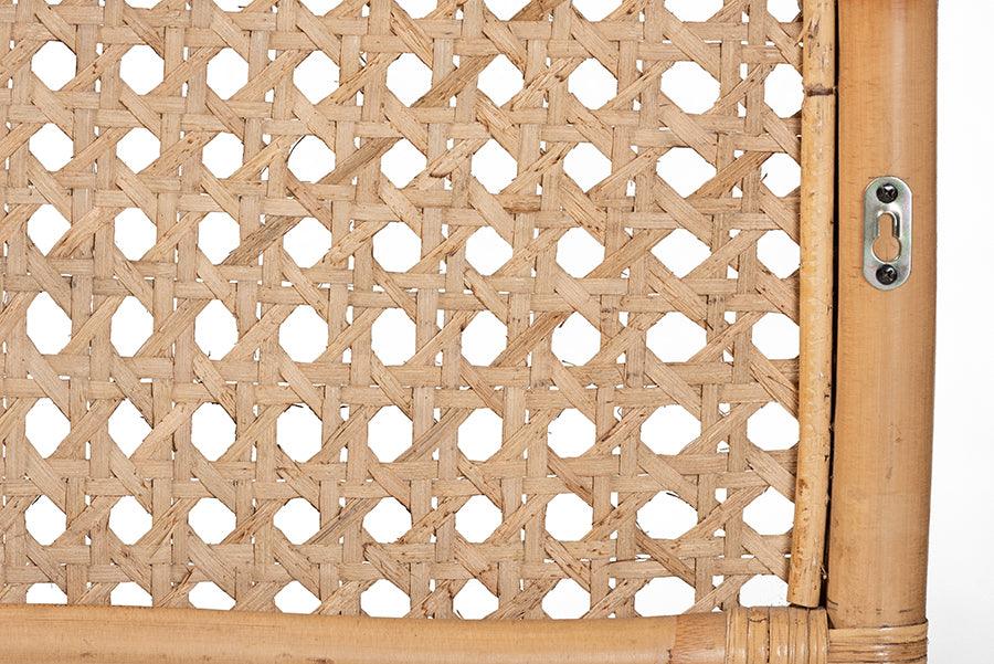 Wholesale Interiors Headboards - Linette Modern Bohemian Natural Rattan Queen Size Standalone Headboard