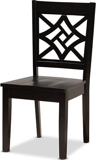 Wholesale Interiors Dining Sets - Kaila Modern and Contemporary Dark Brown Finished Wood 5-Piece Dining Set