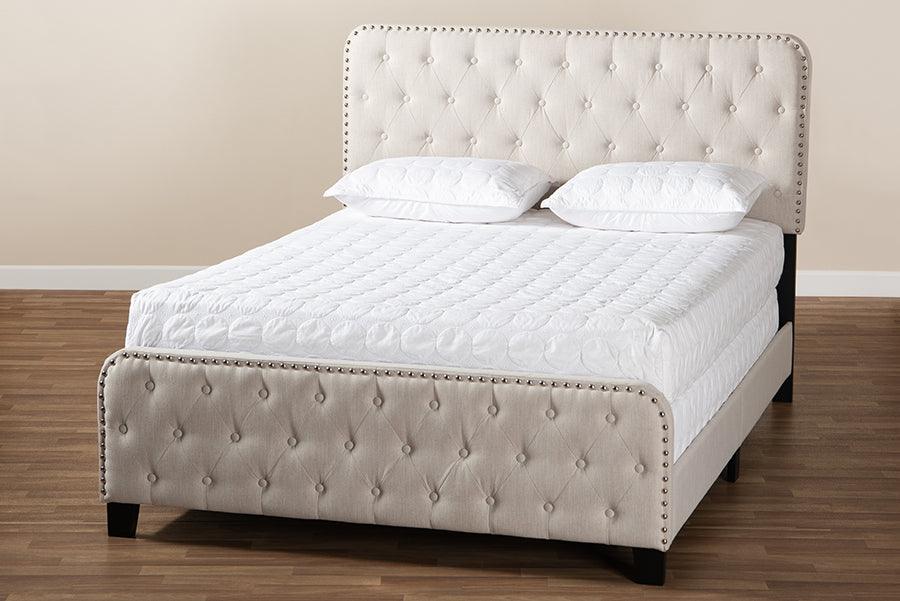 Wholesale Interiors Beds - Annalisa Queen Bed Beige & Black