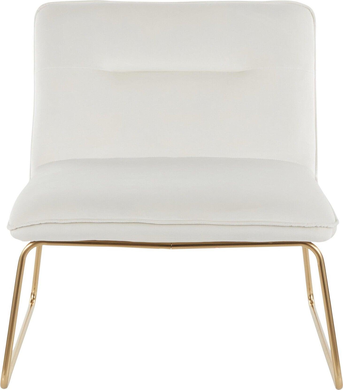 Lumisource Accent Chairs - Casper Accent Chair Gold & Cream