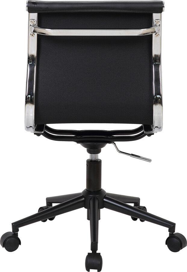 Lumisource Task Chairs - Masters Industrial Task Chair in Black Base and Black Faux Leather