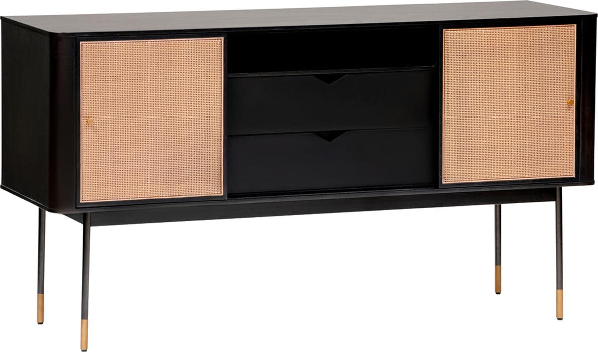 Euro Style Buffets & Cabinets - Miriam 59" Sideboard Black & Natural