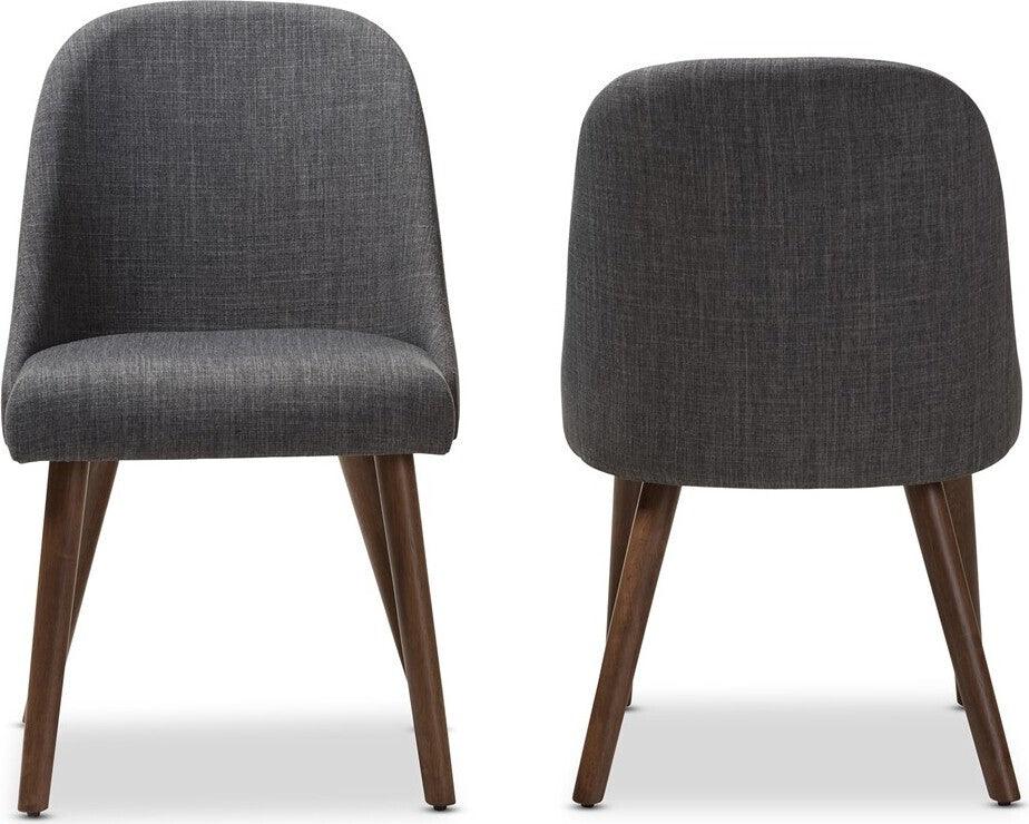 Wholesale Interiors Dining Chairs - Cody Dining Chair Dark Gray & Walnut (Set of 2)