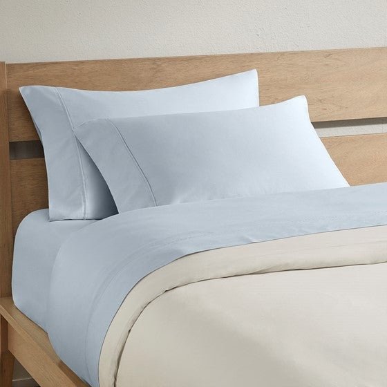 Olliix.com Pillowcases & Shams - 300TC 2PK BCI Cotton Pillowcase Blue King