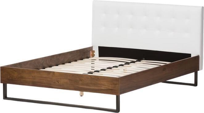 Wholesale Interiors Beds - Mitchell Queen Bed White & Dark Bronze