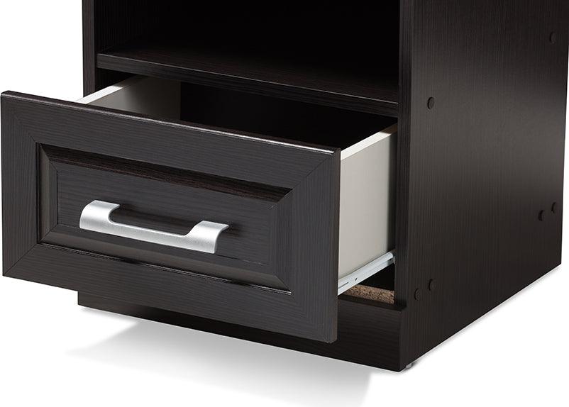 Wholesale Interiors Nightstands & Side Tables - Odelia Nightstand Wenge Dark Brown