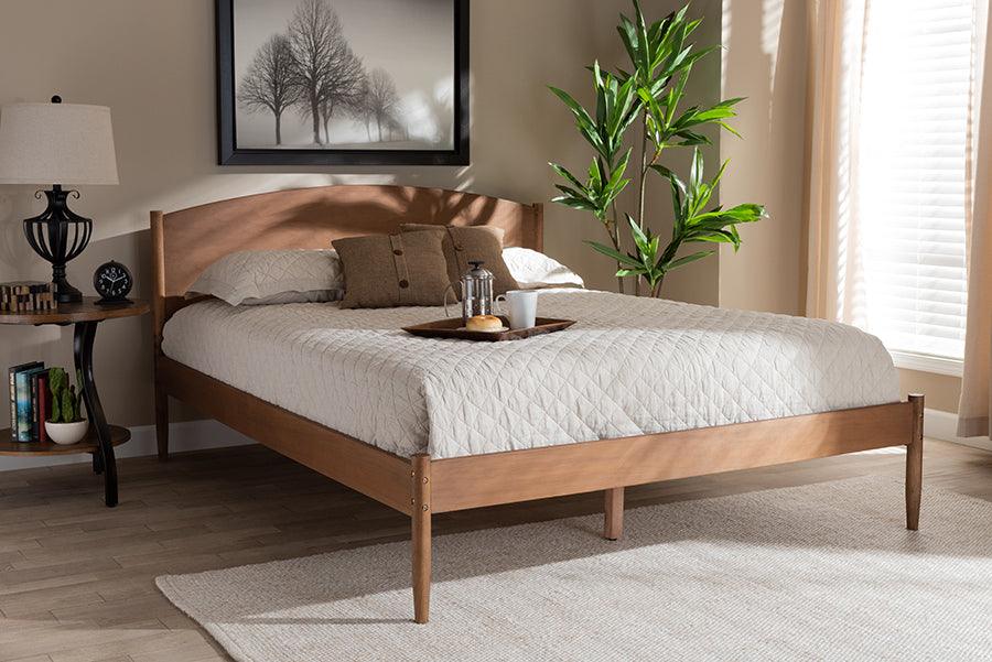 Wholesale Interiors Beds - Leanora Queen Bed Ash walnut