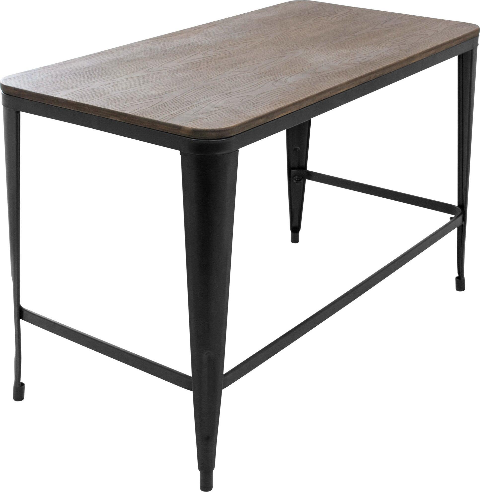 Lumisource Desks - Pia Office Desk Espresso & Black