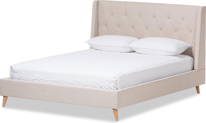 Wholesale Interiors Beds - Adelaide Queen Bed Light Beige