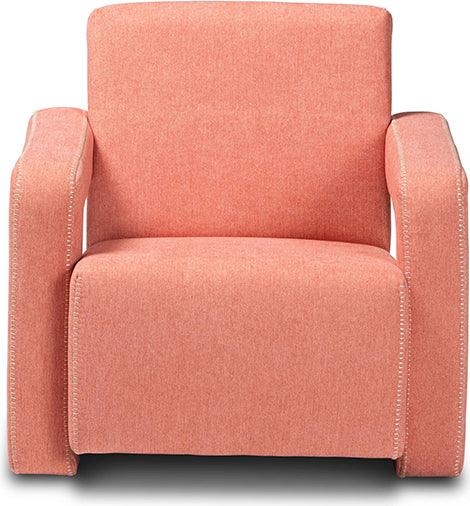 Wholesale Interiors Accent Chairs - Madian Modern and Contemporary Light Red Fabric Upholstered Armchair