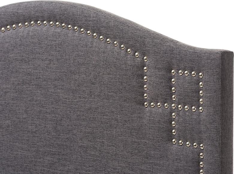 Wholesale Interiors Headboards - Aubrey Modern and Contemporary Dark Grey Fabric Upholstered Twin Size Headboard