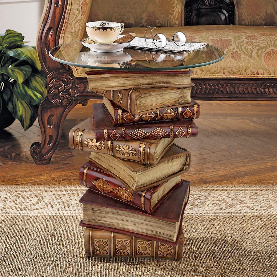 Design Toscano Side & End Tables - Power Of Books Side Table