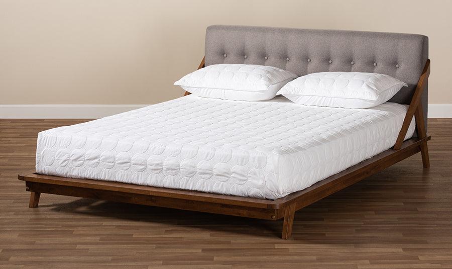 Wholesale Interiors Beds - Sante Full Bed Gray & Walnut