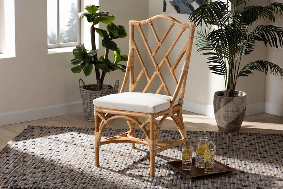 Wholesale Interiors Accent Chairs - Sonia Natural Finished Rattan Dining Chair