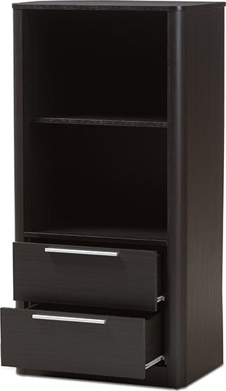 Wholesale Interiors Bookcases & Display Units - Carlingford Modern and Contemporary Espresso Brown Finished Wood 2-Drawer Bookcase