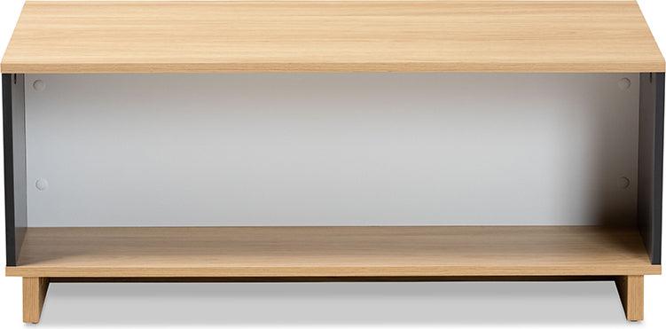 Wholesale Interiors Coffee Tables - Marigold Multicolor Oak Brown and Grey Finished Wood Storage Coffee Table