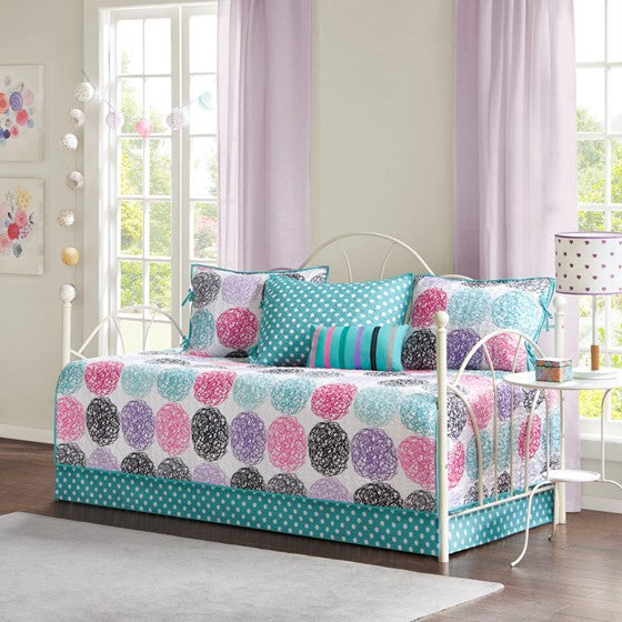 Reversible 6 Piece Daybed Set Purple