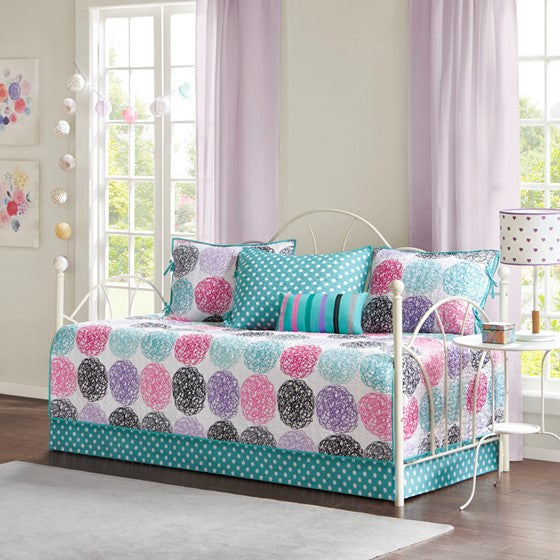 Olliix.com Coverlet - Reversible 6 Piece Daybed Set Purple