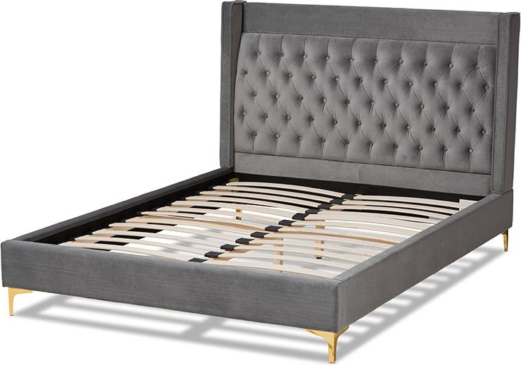 Wholesale Interiors Beds - Valery King Bed Gray