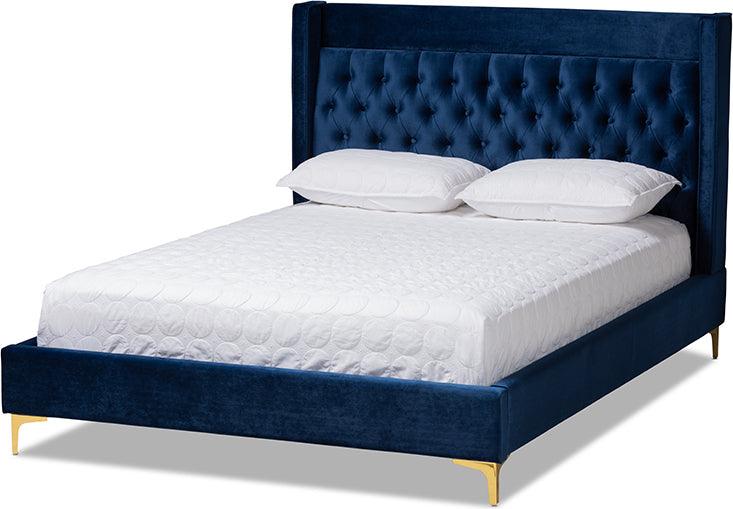 Wholesale Interiors Beds - Valery King Bed Navy