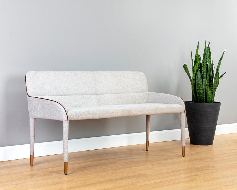 SUNPAN Benches - Cortland Banquette - Belfast Oatmeal