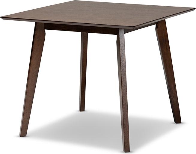 Wholesale Interiors Dining Sets - Pernille Modern Transitional Grey Fabric Upholstered Walnut Finished Wood 5-Piece Dining Set