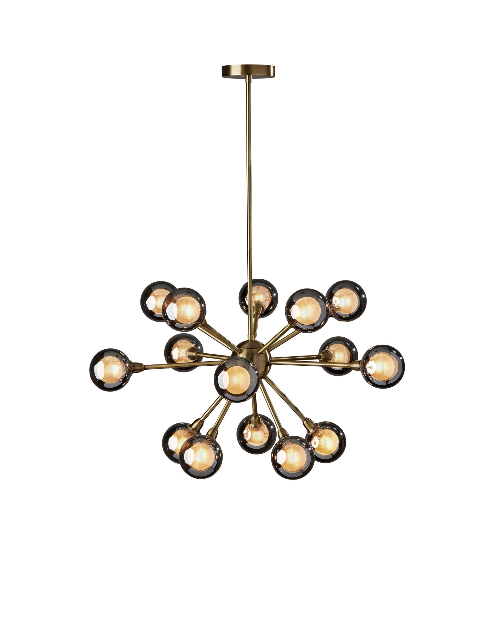 Adesso Ceiling Lamps - Starling LED 15 Light Chandelier Antique Brass