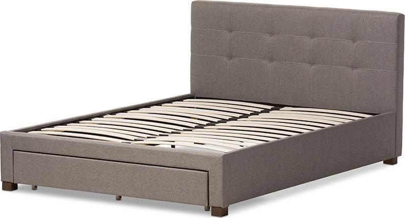 Wholesale Interiors Beds - Brandy Queen Bed with Storage Gray