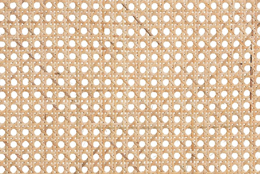 Wholesale Interiors Dining Chairs - Cambree Mid-Century Brown Woven Rattan and Black Wood 2-Piece Cane Dining Chair Set