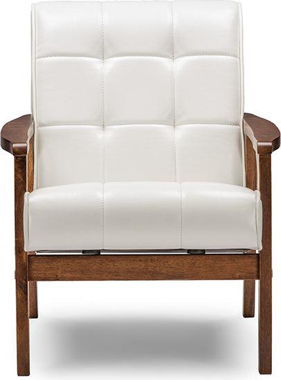 Wholesale Interiors Accent Chairs - Mid-Century Masterpieces Club Chair - White
