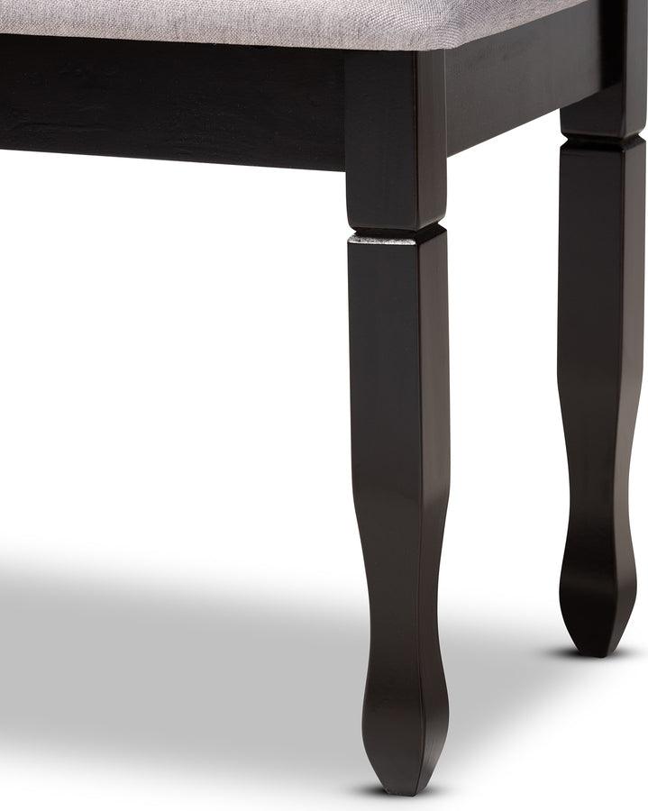 Wholesale Interiors Benches - Corey Grey & Dark Brown Finished Wood Dining Bench
