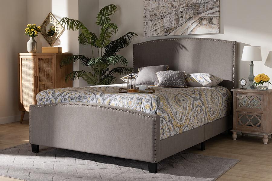 Wholesale Interiors Beds - Morgan Queen Bed Gray & Black