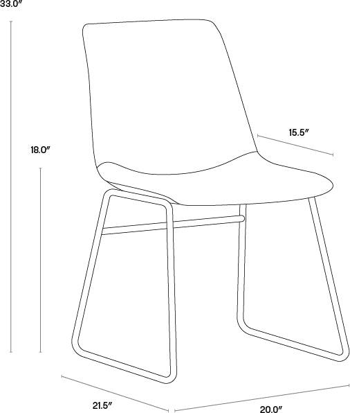 SUNPAN Dining Chairs - Cal Dining Chair - Antique Brown (Set of 2)