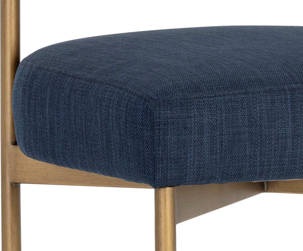 SUNPAN Barstools - Seneca Counter Stool - Antique Brass - Arena Navy