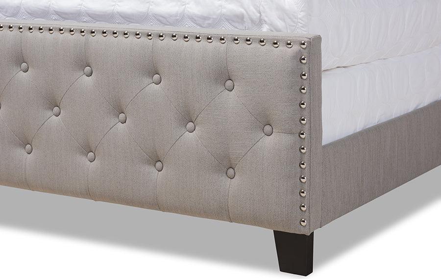 Wholesale Interiors Beds - Marion King Bed Gray & Black