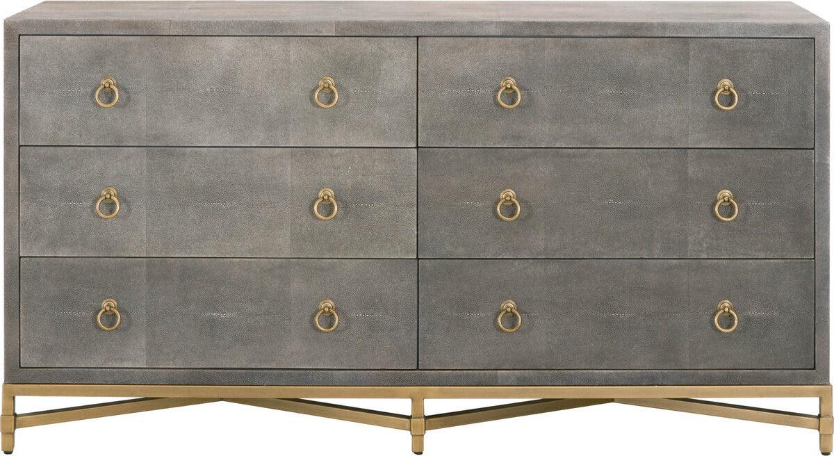 Essentials For Living Dressers - Strand Shagreen 6-Drawer Double Dresser