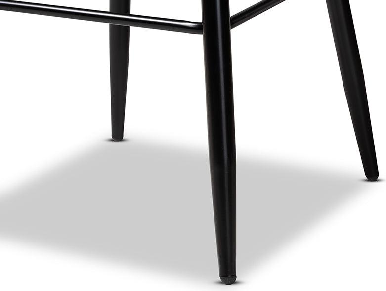 Wholesale Interiors Barstools - Catherine Modern and Tan Faux Leather Upholstered and Black Metal 4-Piece Bar Stool Set
