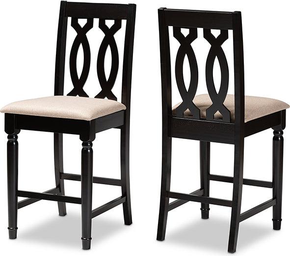Wholesale Interiors Barstools - Darcie Bar Stool Sand & Espresso (Set of 4)