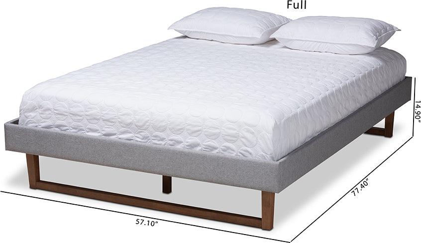 Wholesale Interiors Beds - Liliya Full Bed Gray & Walnut