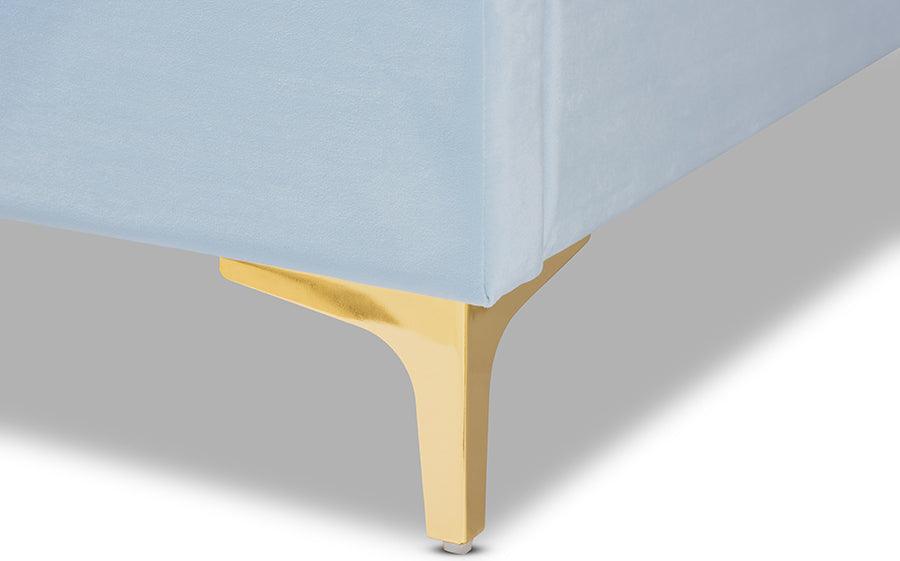 Wholesale Interiors Beds - Saverio Queen Bed Light Blue