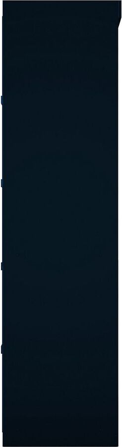 Manhattan Comfort Cabinets & Wardrobes - Mulberry 2.0 Sectional Modern Armoire Wardrobe Closet with 2 Drawers in Tatiana Midnight Blue