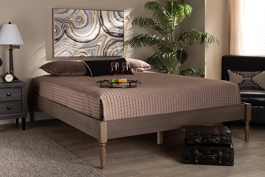 Wholesale Interiors Beds - Colette King Bed Weathered Gray