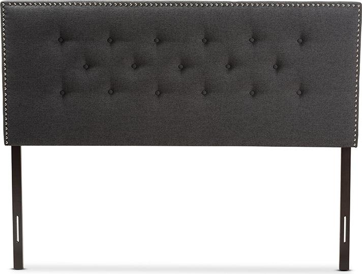 Wholesale Interiors Headboards - Windsor Queen Upholstered Headboard Dark Gray