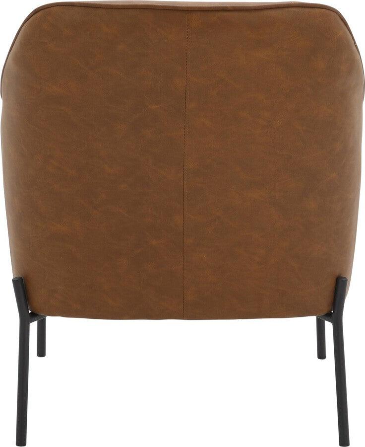 Lumisource Accent Chairs - Daniella Contemporary Accent Chair In Black Metal & Camel Faux Leather