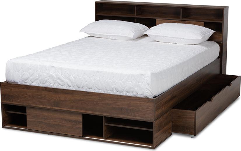 Wholesale Interiors Beds - Tristan Queen Storage Bed Dark Brown