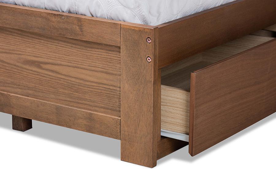 Wholesale Interiors Beds - Piera Queen Storage Bed Ash walnut