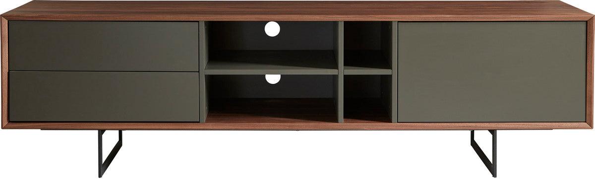 Euro Style TV & Media Units - Anderson 71" Media Stand Walnut & Dark Gray