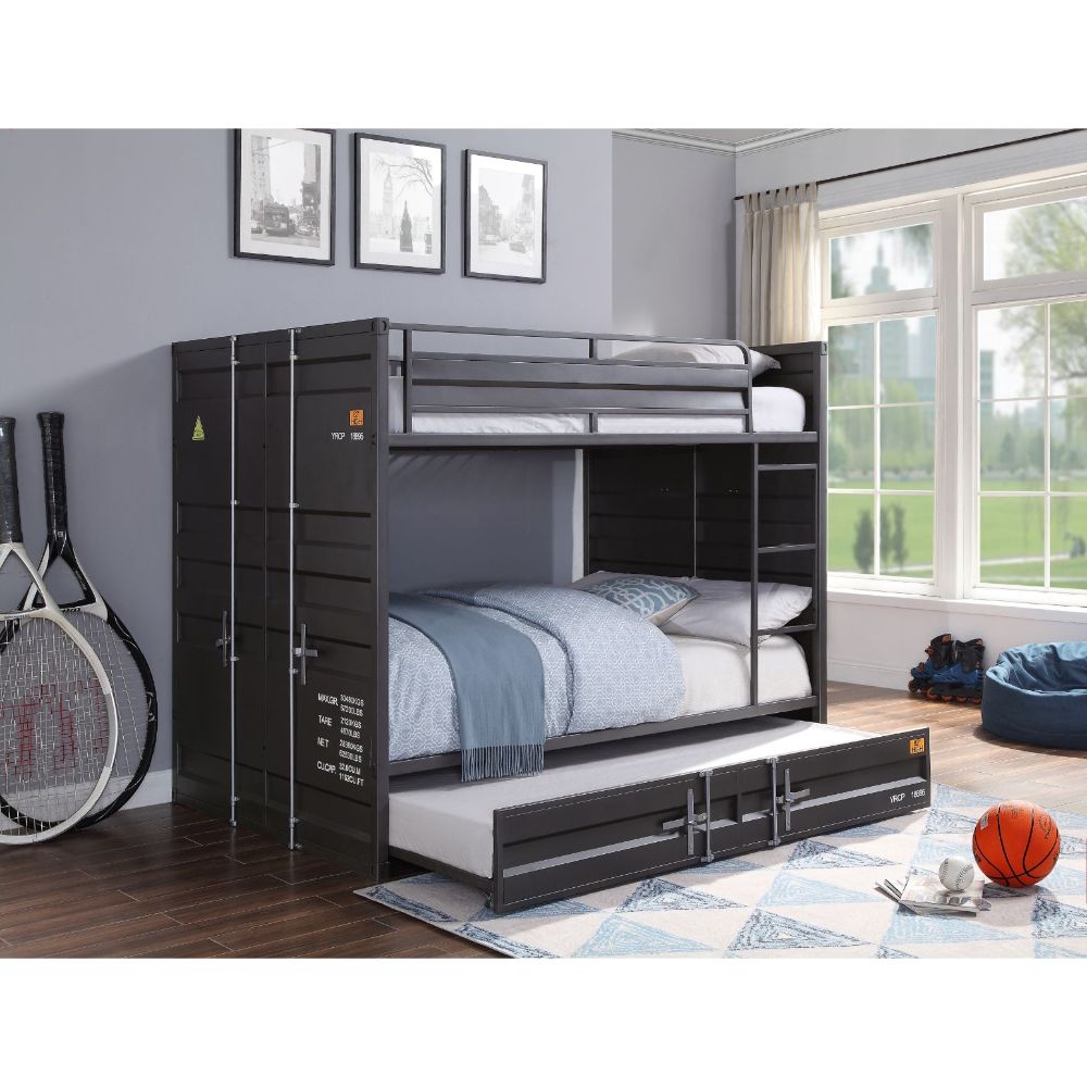 ACME Furniture Beds - Bunk Bed (Full/Full), Gunmetal