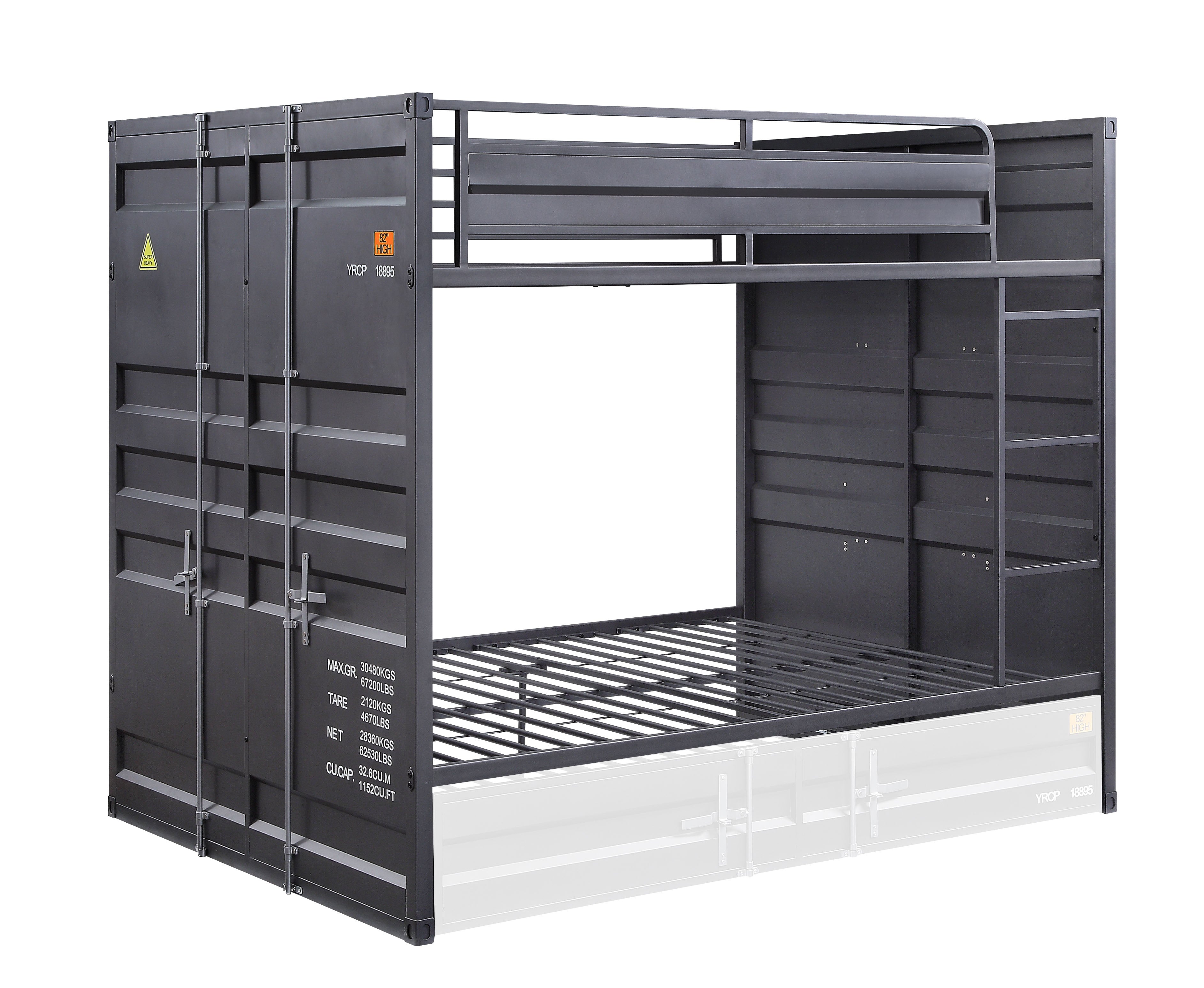 ACME Furniture Beds - Bunk Bed (Full/Full), Gunmetal